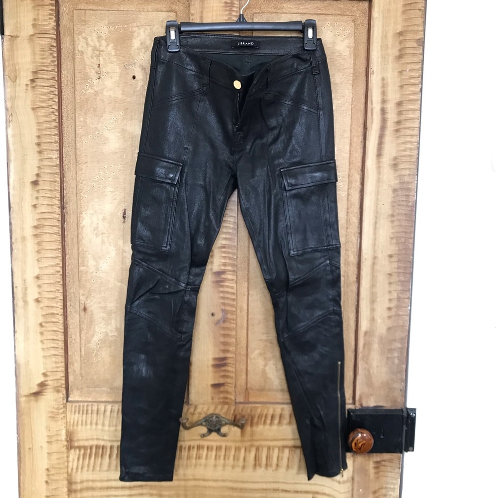 J Brand real leather pants